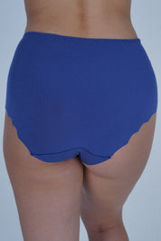 AXTZH Chic Mid-Rise Women’s Brief with Stylish Bow Detail and Smooth Finish XPTYSCOT8223IO-RBLUE