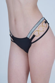 AXTZH Stylish and Sexy Women’s Thong with Multi-Strap Sides for a Bold Look XTHGFBAL8003IO-BLACK