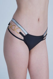 AXTZH Stylish and Sexy Women’s Thong with Multi-Strap Sides for a Bold Look XTHGFBAL8003IO-BLACK