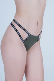 AXTZH Jeweled Trail Thong XTHGFBAL0186IO-OLIVE