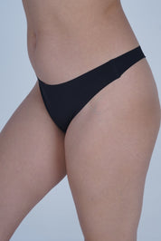 AXTZH Elegant Women’s Thong with Soft Fabric Finish and Decorative Bow Touch XTHGSBAL6022IJ-BLACK