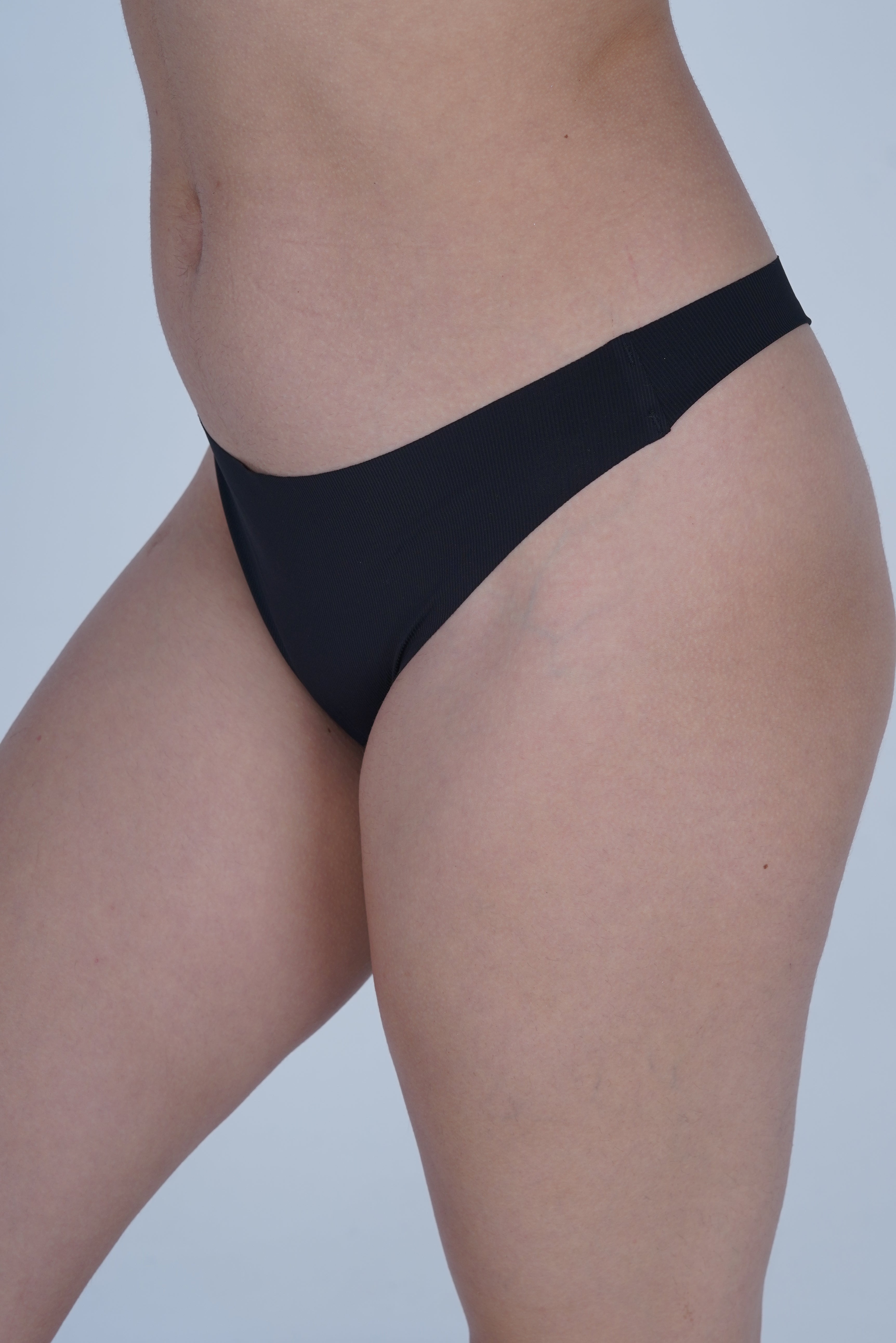 AXTZH Elegant Women’s Thong with Soft Fabric Finish and Decorative Bow Touch XTHGSBAL6022IJ-BLACK