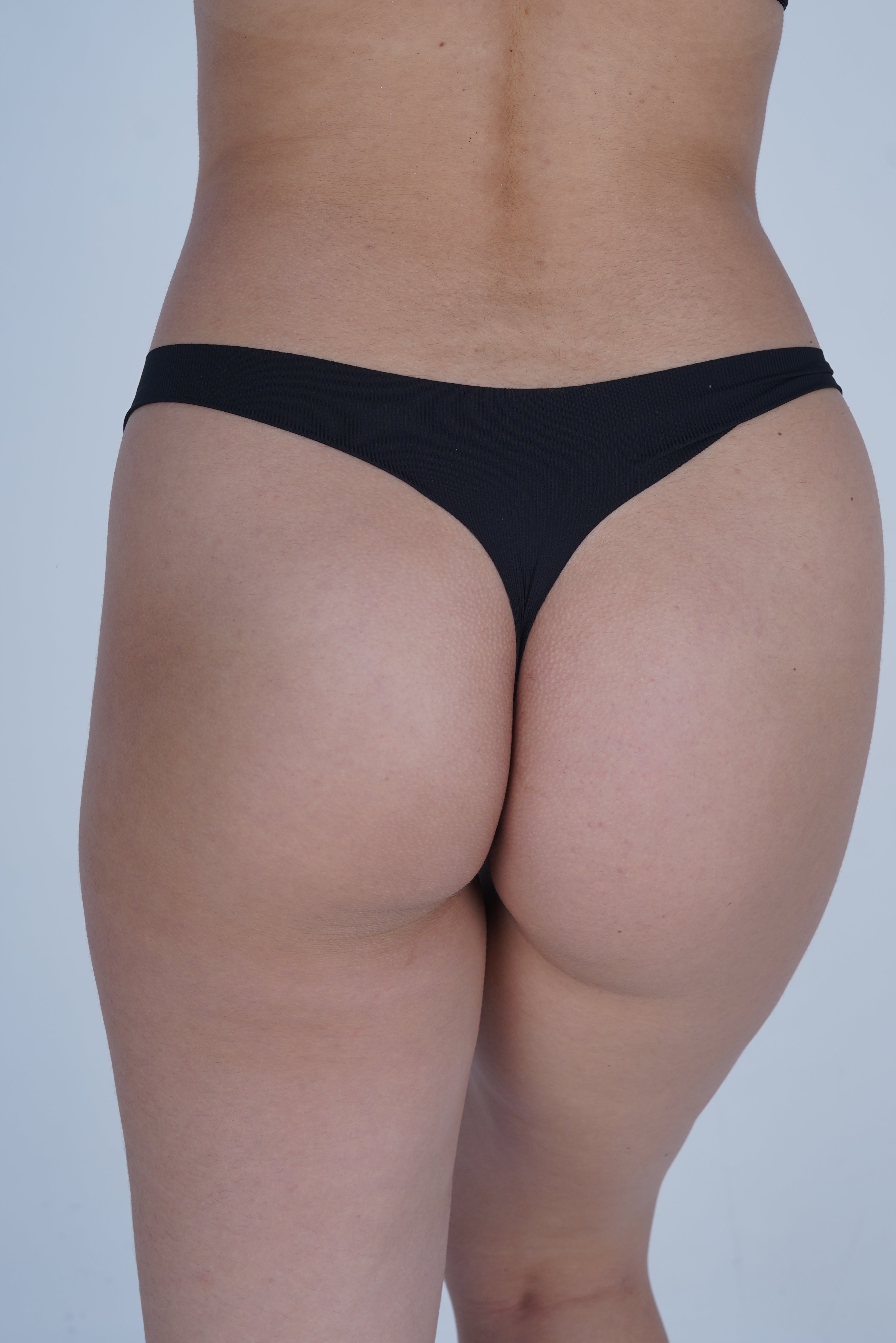 AXTZH Elegant Women’s Thong with Soft Fabric Finish and Decorative Bow Touch XTHGSBAL6022IJ-BLACK