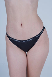 AXTZH Minimal Coverage Thong Brief for Women with Smooth Finish and Everyday Comfort XPTYFNE3751IO-BLACK