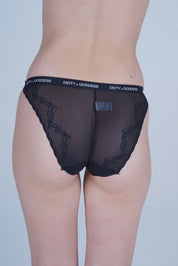 AXTZH Minimal Coverage Thong Brief for Women with Smooth Finish and Everyday Comfort XPTYFNE3751IO-BLACK