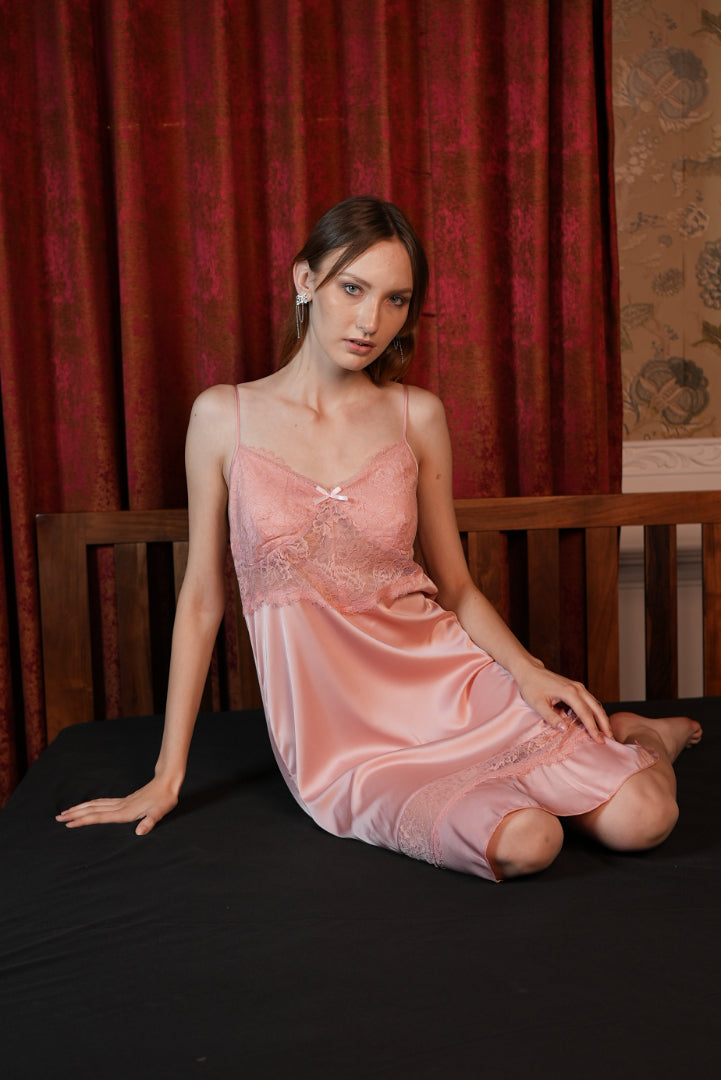 AXTZH Enchanted Elegance Nightwear-X6469-APRICOT-F1S