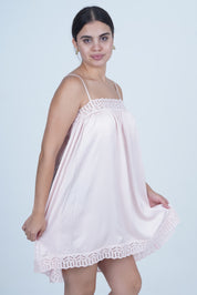 AXTZH Women’s Nightwear Slip Dress with Delicate Spaghetti Straps and Feminine Detailing X5907-BLUSH-F1S