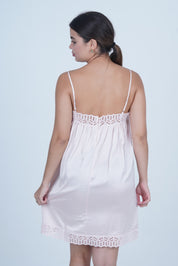 AXTZH Women’s Nightwear Slip Dress with Delicate Spaghetti Straps and Feminine Detailing X5907-BLUSH-F1S