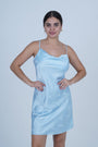 AXTZH Feminine Satin Nightwear for Women with Flowing Silhouette and Sleek Touch X0301-BLUE-F1S