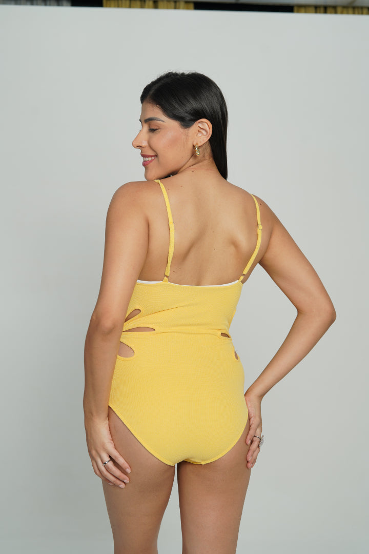 AXTZH Ocean Breeze Swimwear X4056-CORNSILK-1PM