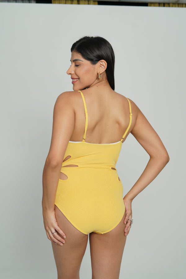 AXTZH Ocean Breeze Swimwear X4056-CORNSILK-1PM