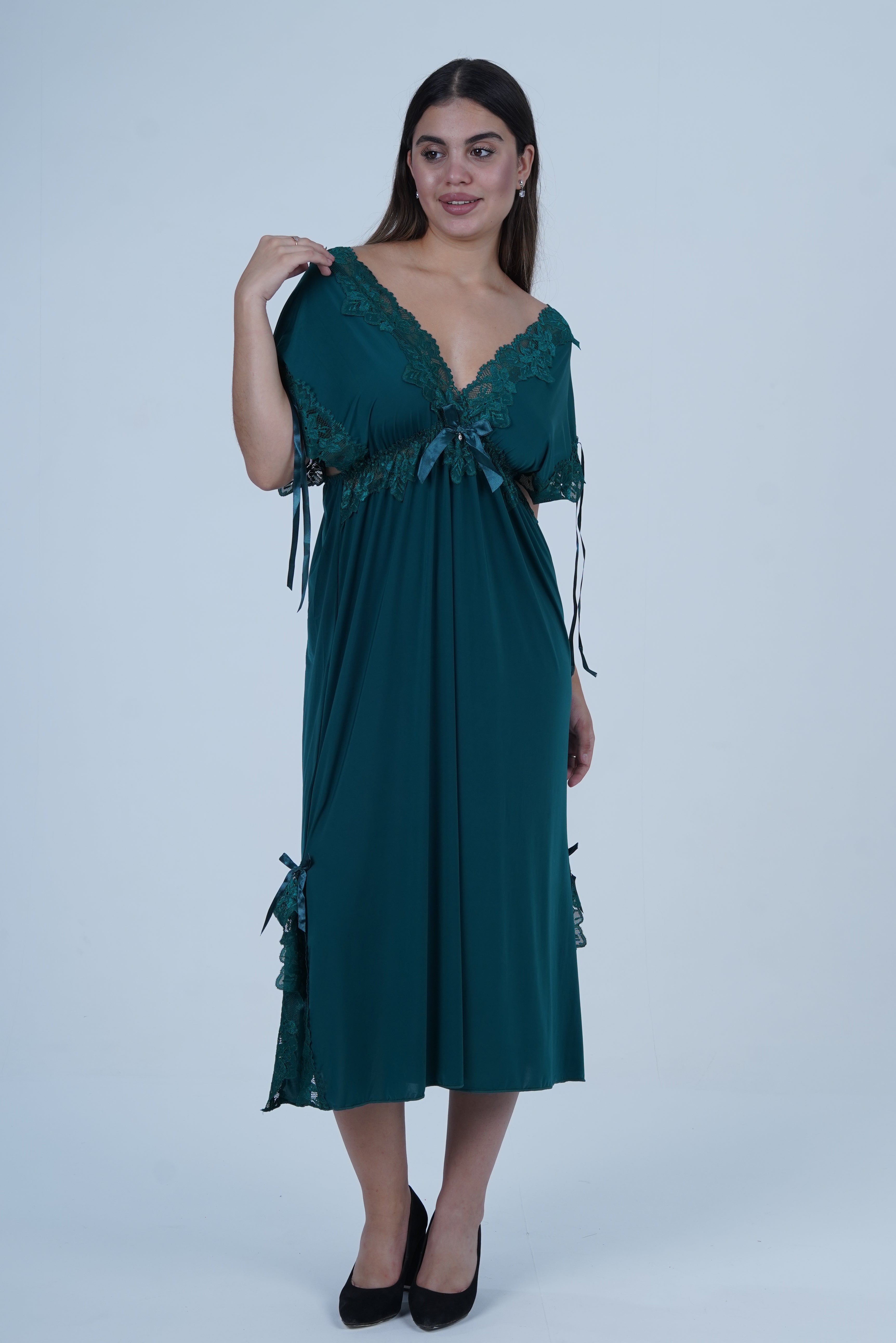 AXTZH Graceful 2-Piece Nightwear Ensemble X2501-PINE-F2M