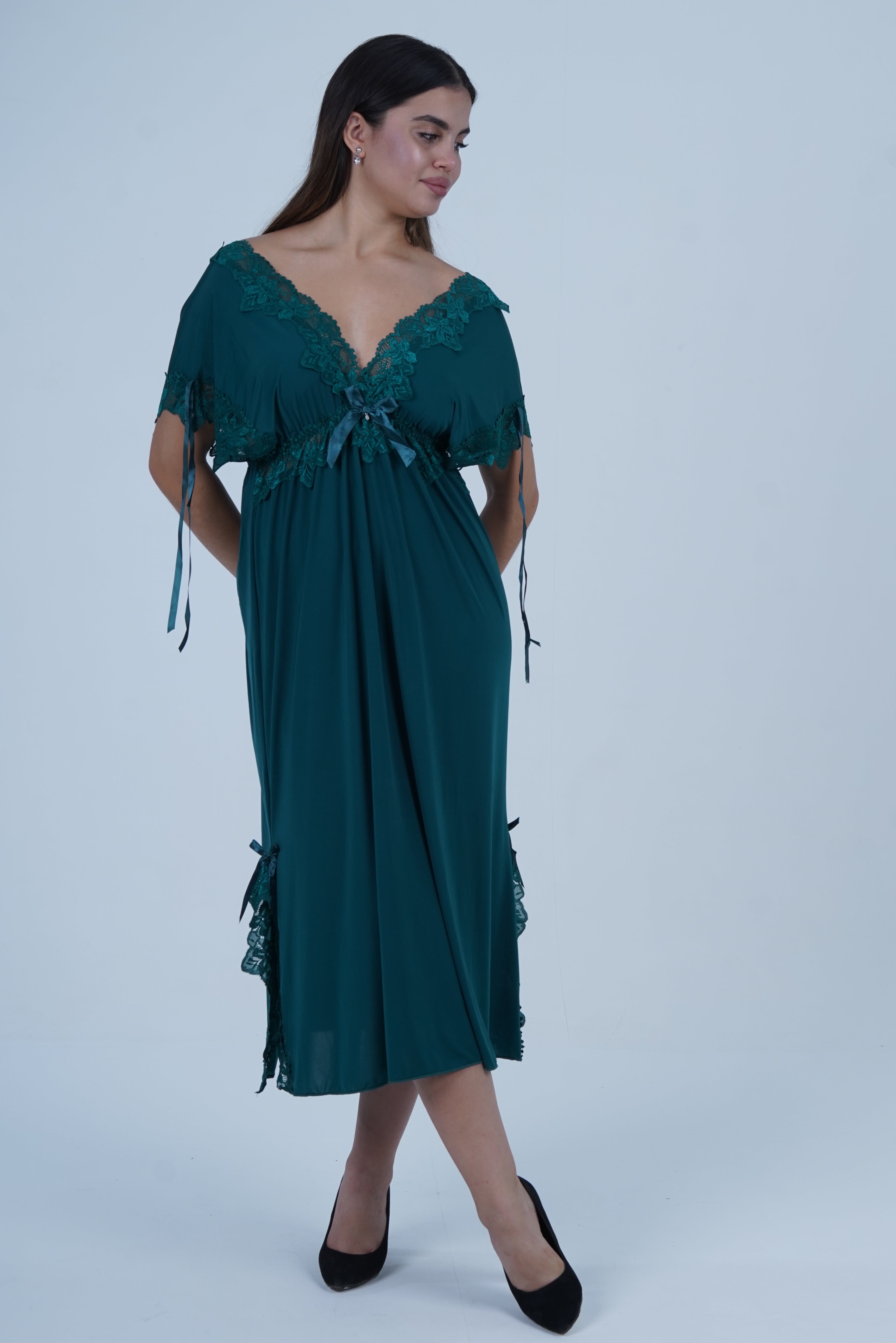 AXTZH Graceful 2-Piece Nightwear Ensemble X2501-PINE-F2M