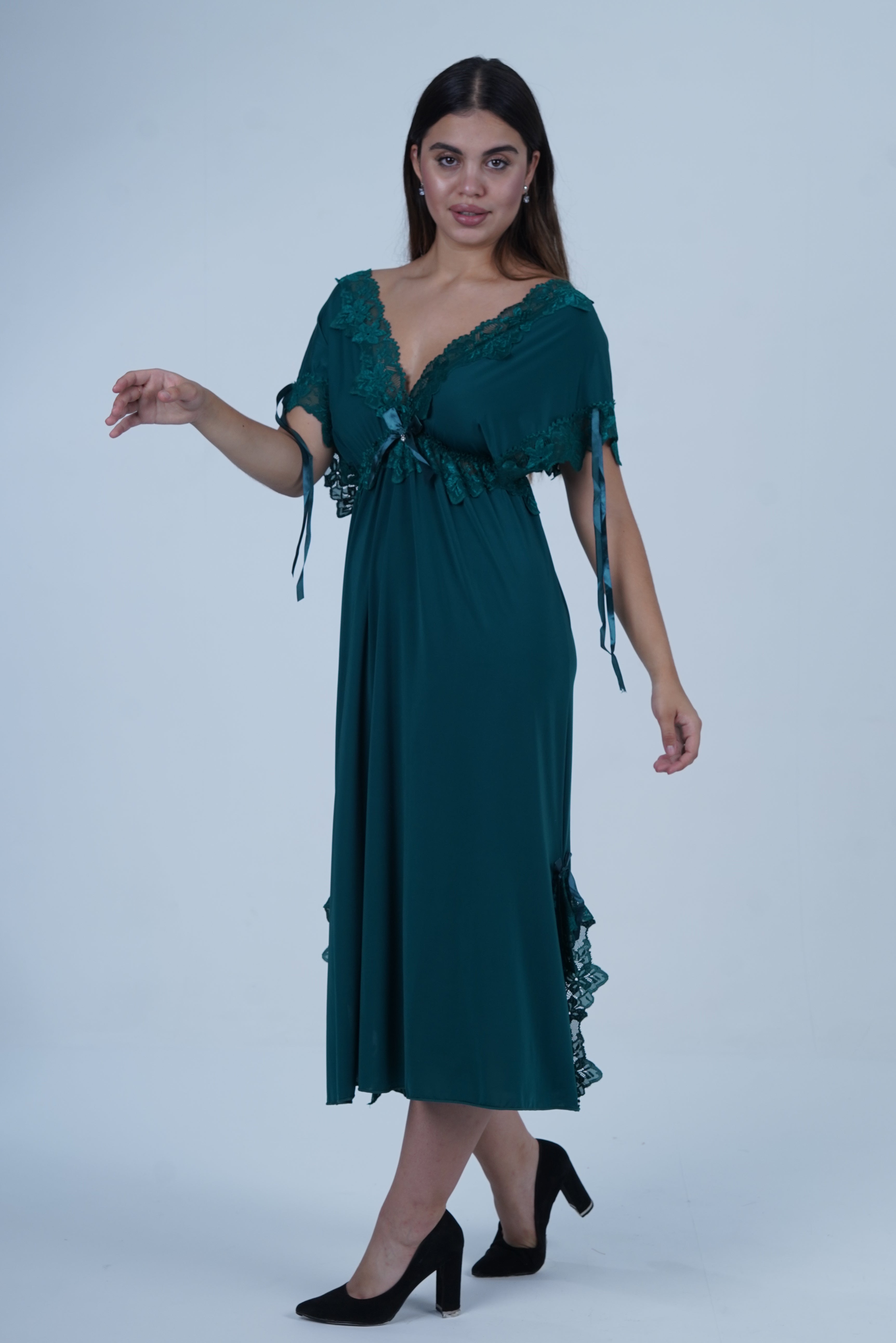 AXTZH Graceful 2-Piece Nightwear Ensemble X2501-PINE-F2M