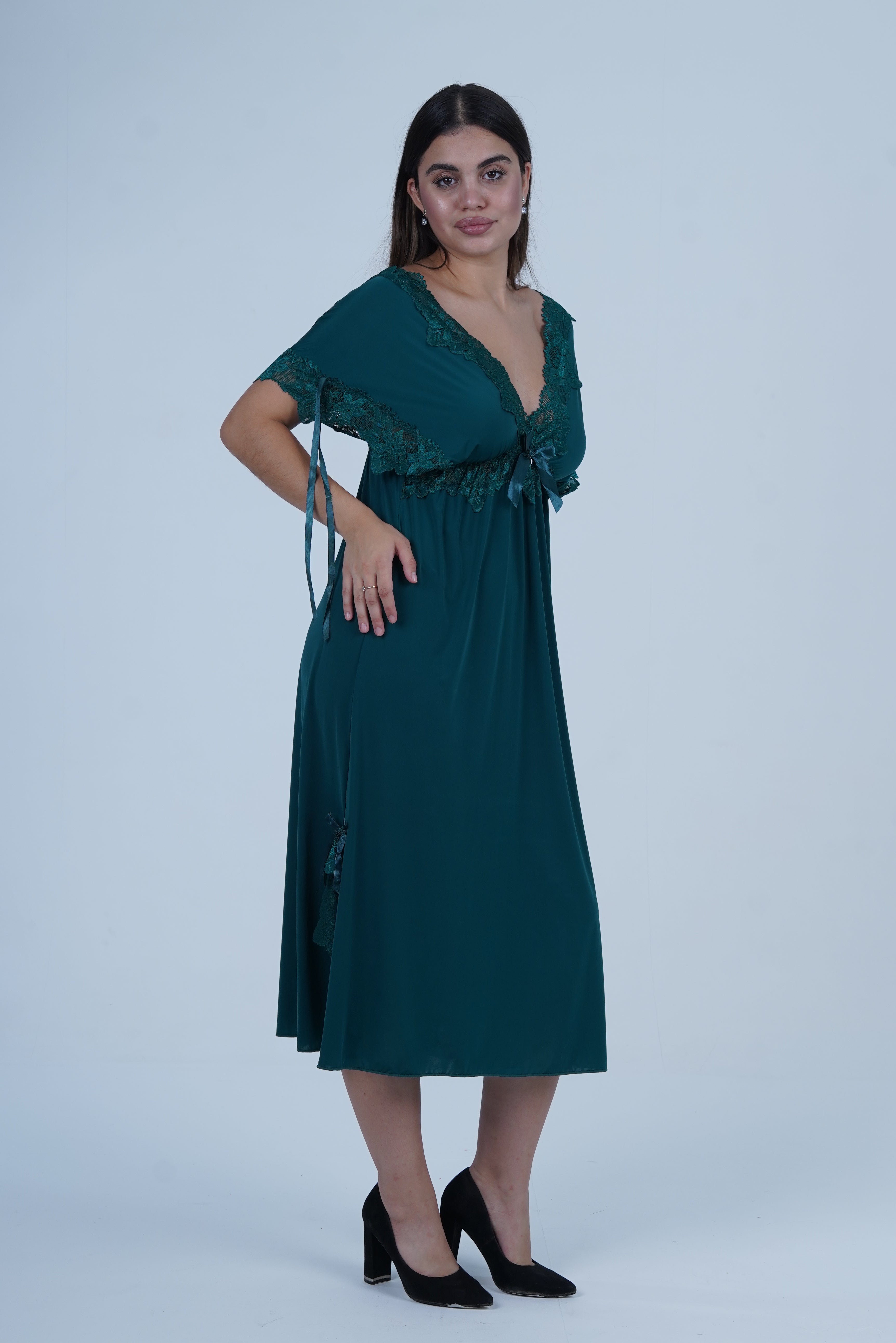 AXTZH Graceful 2-Piece Nightwear Ensemble X2501-PINE-F2M