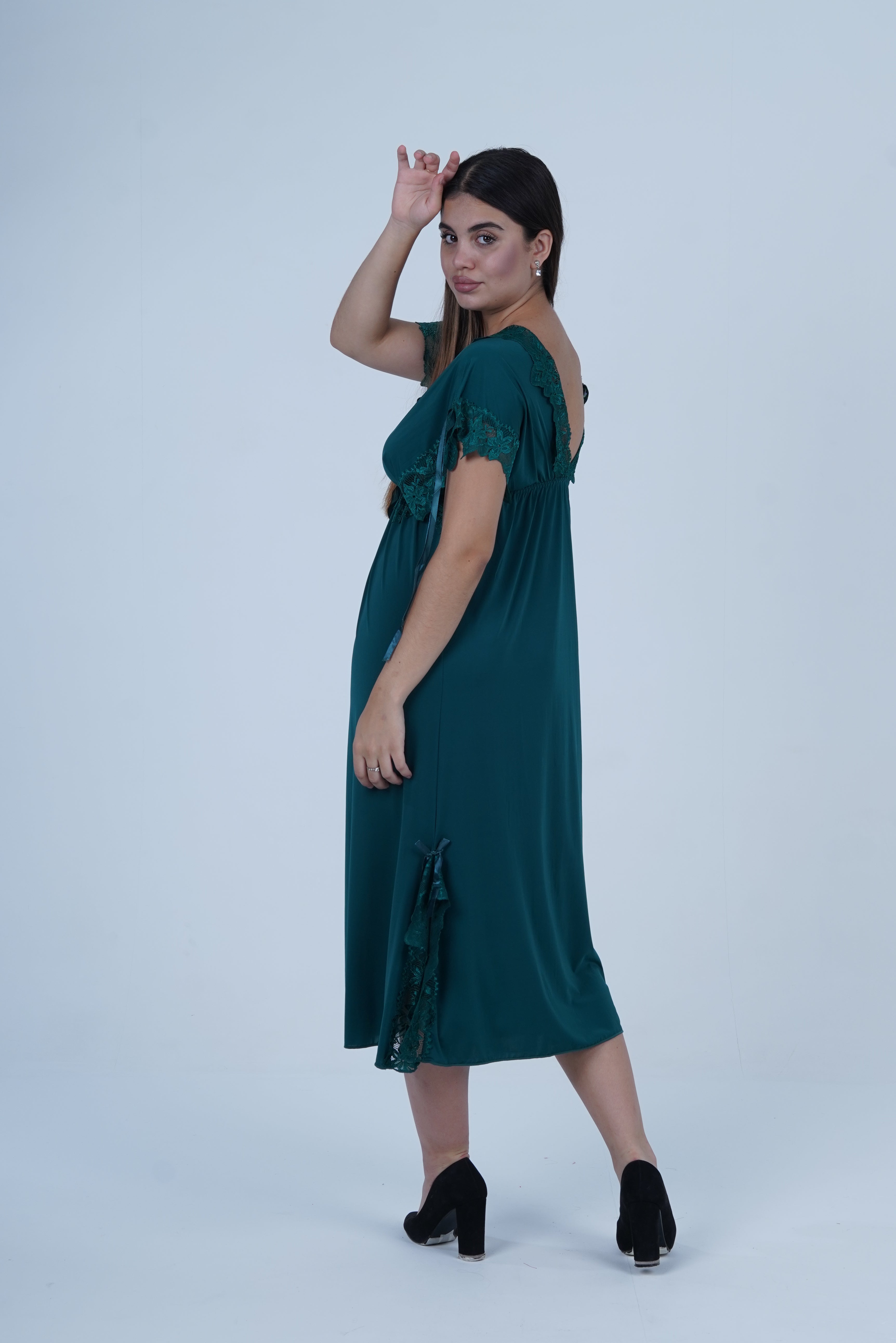 AXTZH Graceful 2-Piece Nightwear Ensemble X2501-PINE-F2M