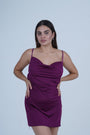 AXTZH Elegant One-Piece Sexy Nightwear with Draped Neckline and Flattering Silhouette X4927-DRESSBERRY-F1L