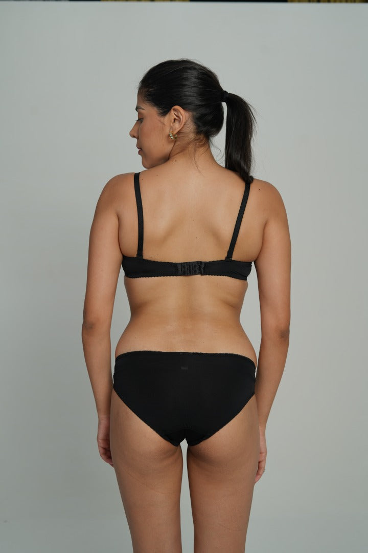 AXTZH Lace Waist Bikini Panty PSET AP2324-BLACK