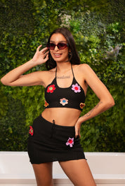 AXTZH Summer Petal Vibes Two-Piece  X2919-BLKPR-BW2PF