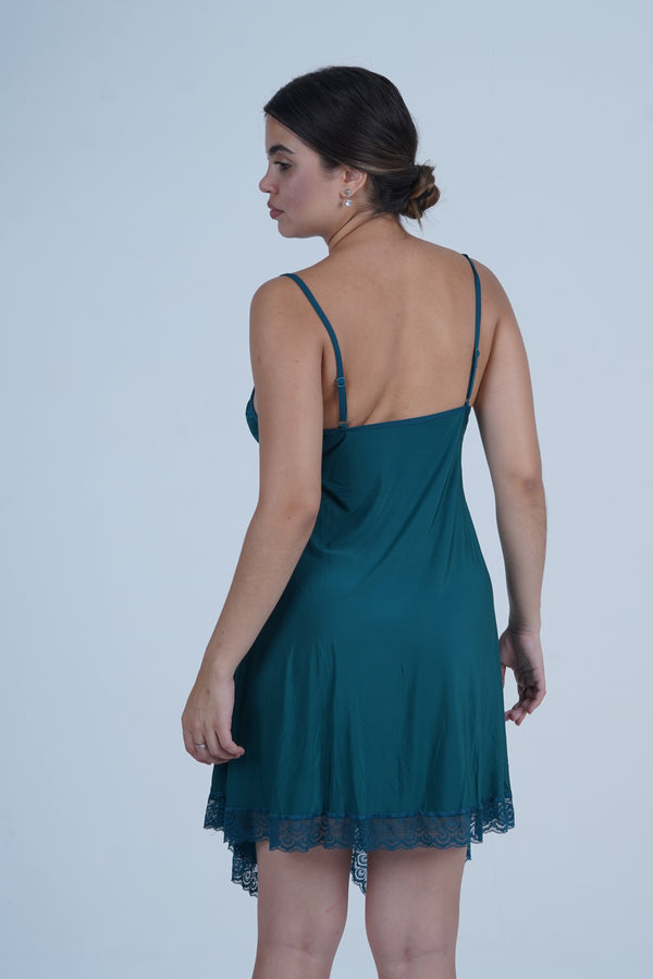 AXTZH Women’s Nightwear with Lace Accents and Soft Flowing Silhouette X3489-PINE-F1M