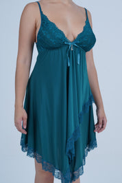 AXTZH Women’s Nightwear with Lace Accents and Soft Flowing Silhouette X3489-PINE-F1M