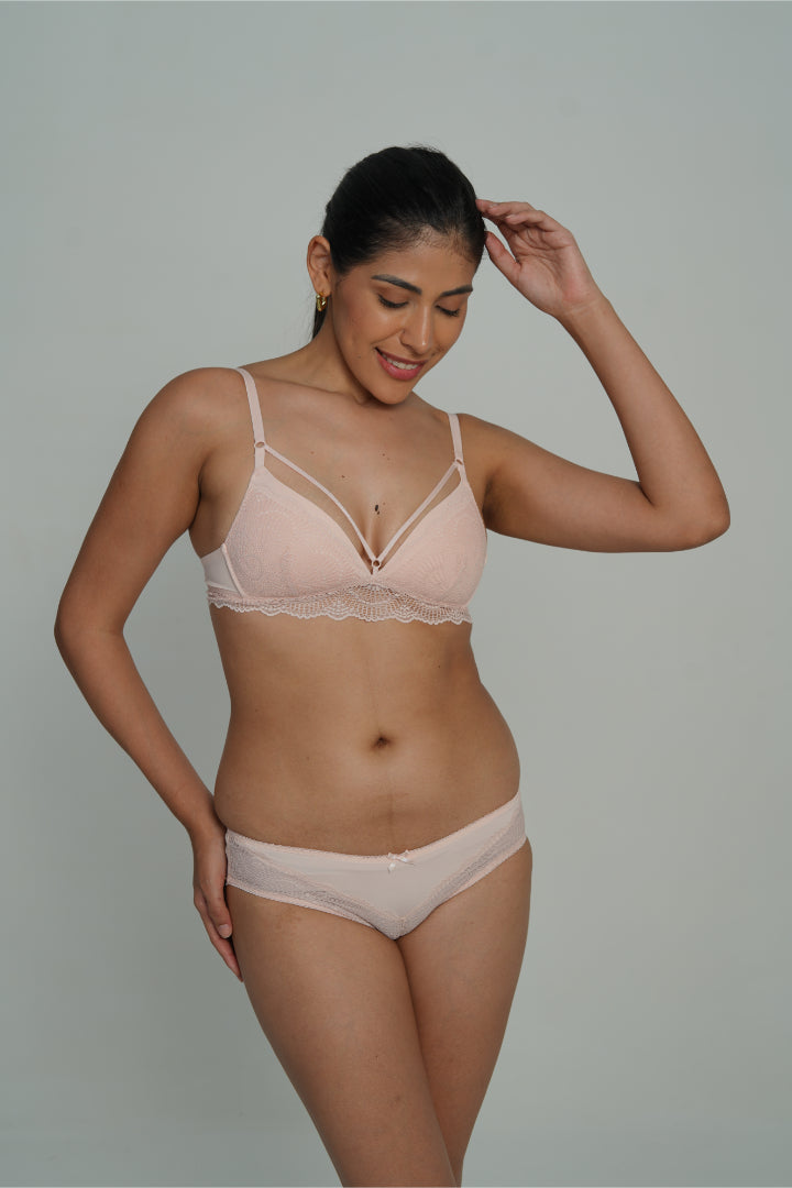 AXTZH Sheer Lace Edge Panty AP9001-BLUSH