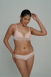 AXTZH Sheer Lace Edge Panty AP9001-BLUSH