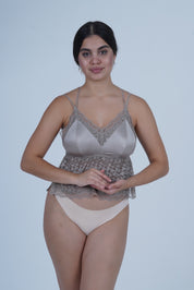 AXTZH Lace Bralette for Women Featuring Elegant Sheer Floral Overlay and Soft Support X3154-FF-CN124