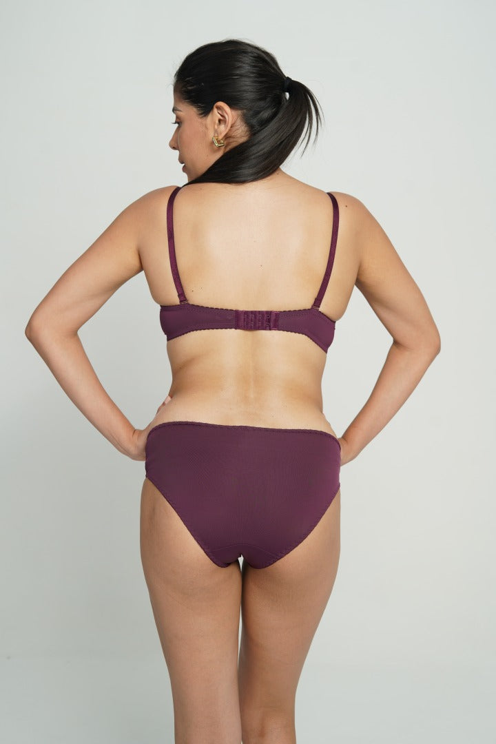 AXTZH Lace Waist Bikini Panty PSET AP2324-DRESSBERRY