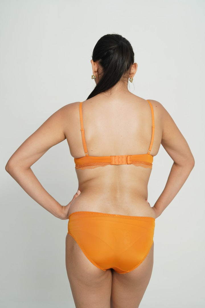 AXTZH Sheer Lace Edge Panty PSET AP9001-MUSTERD