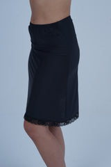 AXTZH Innerwear Piece with Refined Hem Lace and Comfortable Everyday Fit X5014-BLACK-SKP1