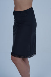 AXTZH Innerwear Piece with Refined Hem Lace and Comfortable Everyday Fit X5014-BLACK-SKP1