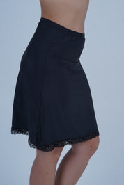 AXTZH Innerwear Piece with Refined Hem Lace and Comfortable Everyday Fit X5014-BLACK-SKP1