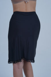 AXTZH Innerwear Piece with Refined Hem Lace and Comfortable Everyday Fit X5014-BLACK-SKP1