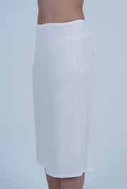 AXTZH Everyday Essential Women’s Inner Slip for Dresses, Sarees, and Long Outfits XSSLIPAR133-WHITE