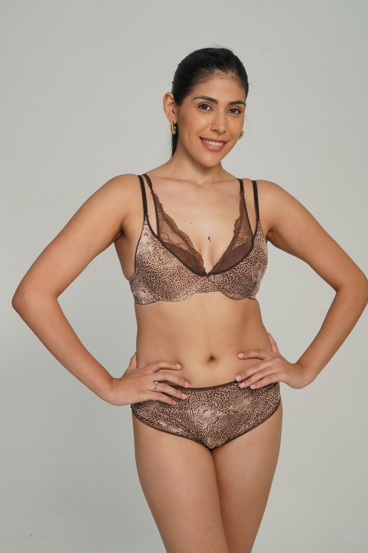 AXTZH BRA Elevate Support Set – focuses on support and lift with style AB1962-BRNLEO-DP102