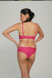 BELLAGIO Strappy Mesh Bikini Panty PSET BP0002-FUCHSIA