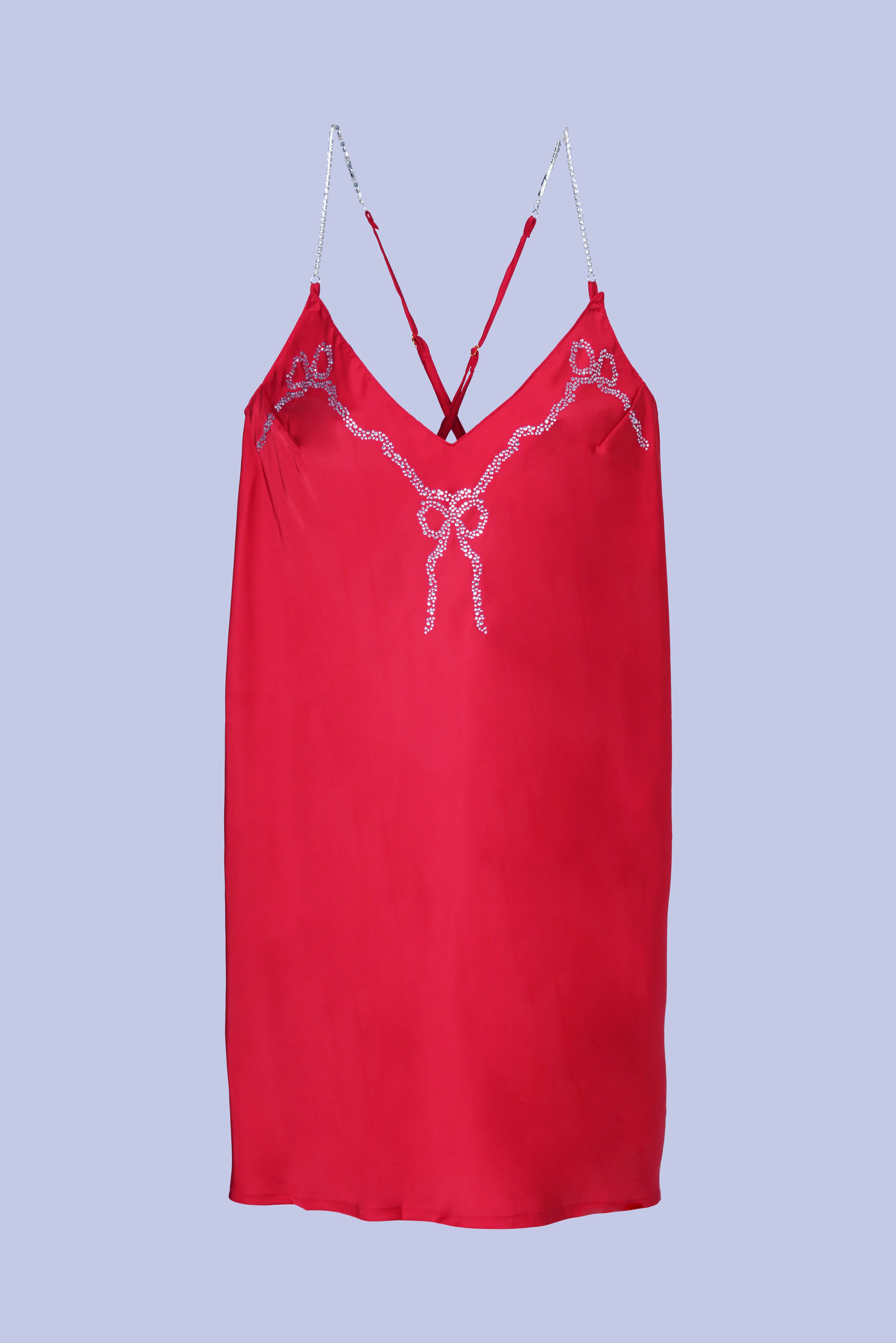 AXTZH Women’s Luxurious Nightwear Set with Soft Satin Dress and Relaxed Fit Robe X0015-CRIMSON-F11S