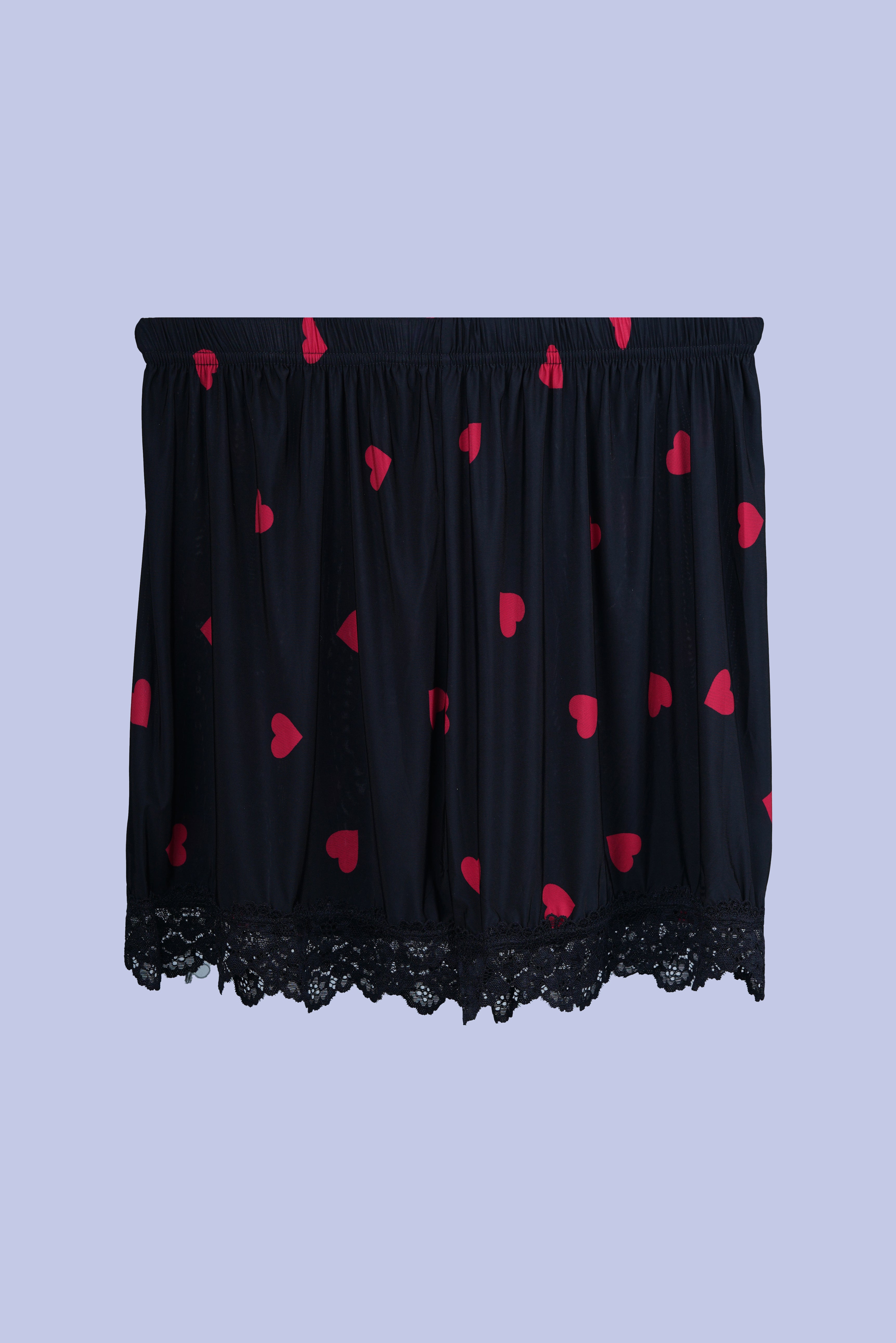 AXTZH NIGHTWEAR Two-piece set with camisole and shorts X8035-BLKPR-A4M