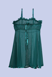 AXTZH Romantic Sheer Lingerie Nightwear for Women with Flowing Silhouette X8233-PINE-F1N