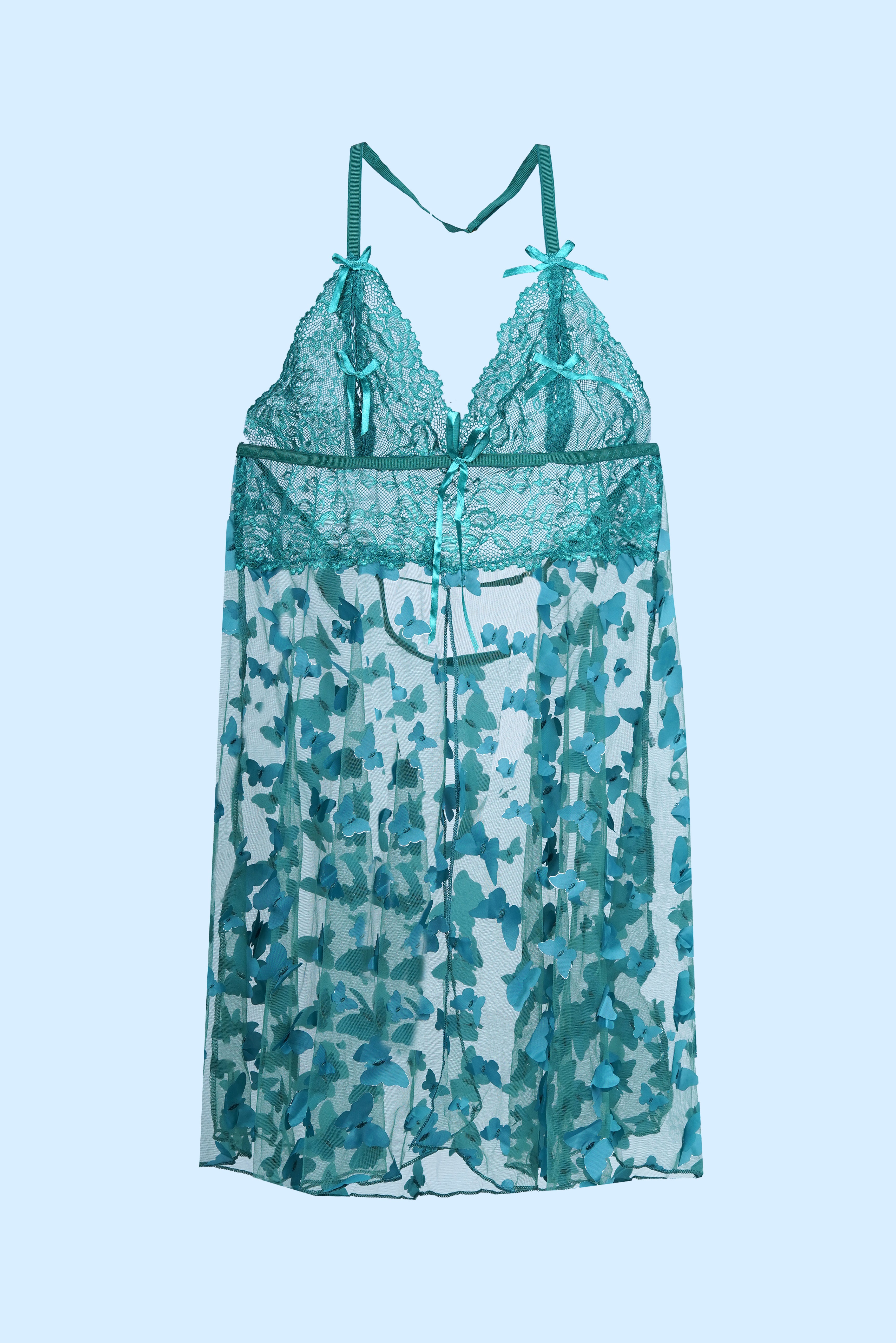 AXTZH Romantic Sheer Lingerie Nightwear for Women with Flowing Silhouette X8249-PINE-F1N