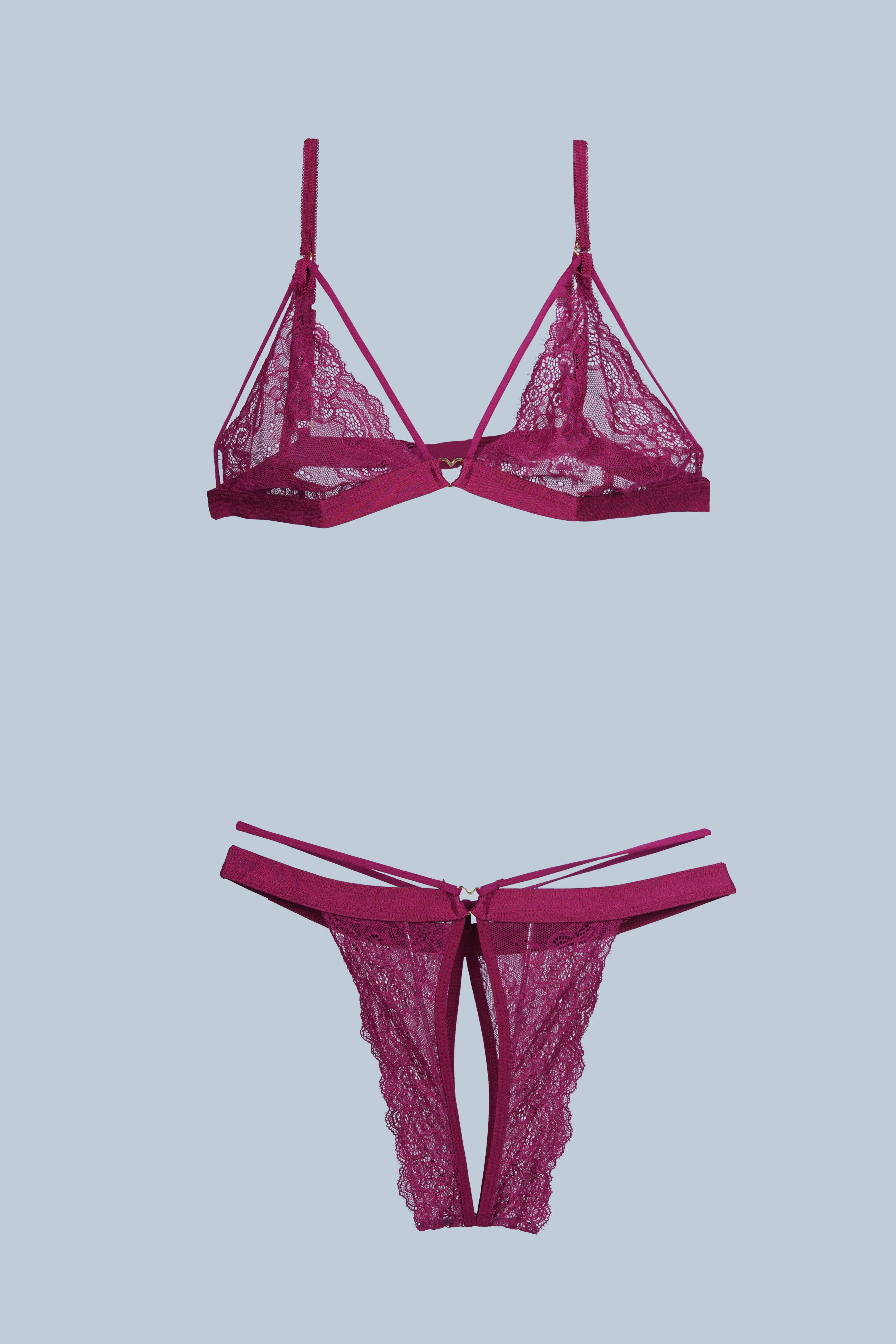 AXTZH Three-Piece Winter Nightwear Ensemble for Women Featuring Robe, Nightdress, and Intimate Inner Layer X2412-MERLOT-BIK3PM