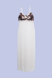 AXTZH Elegant Two-Piece Long Nightwear Set for Women X3220-PEARL-F22M