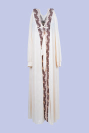 AXTZH Elegant Two-Piece Long Nightwear Set for Women X3220-PEARL-F22M