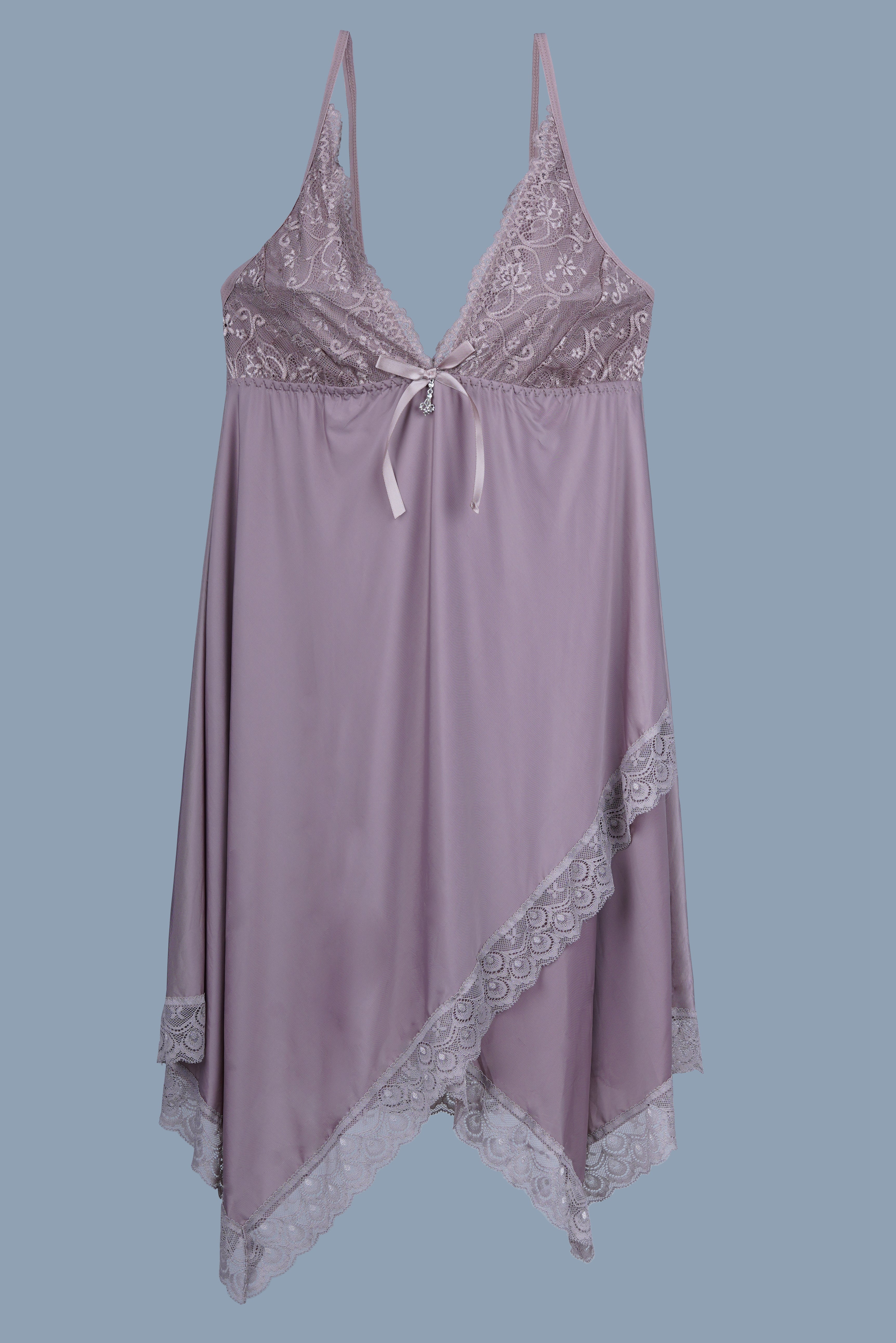 AXTZH Women’s Nightwear with Lace Accents and Soft Flowing Silhouette X3489-FF-F1M