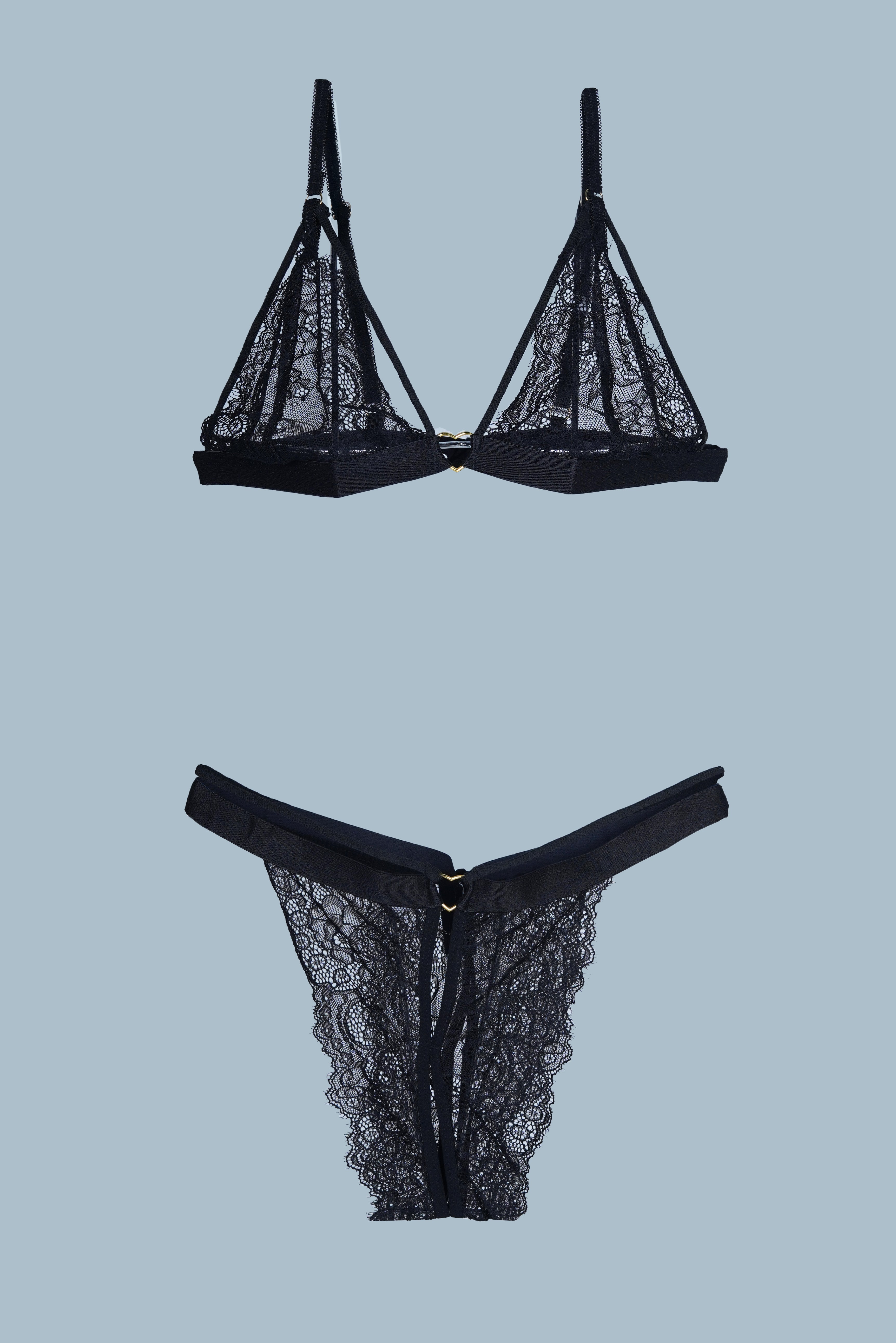 AXTZH Three-Piece Winter Nightwear Ensemble for Women Featuring Robe, Nightdress, and Intimate Inner Layer X2412-BLACK-BIK3PM