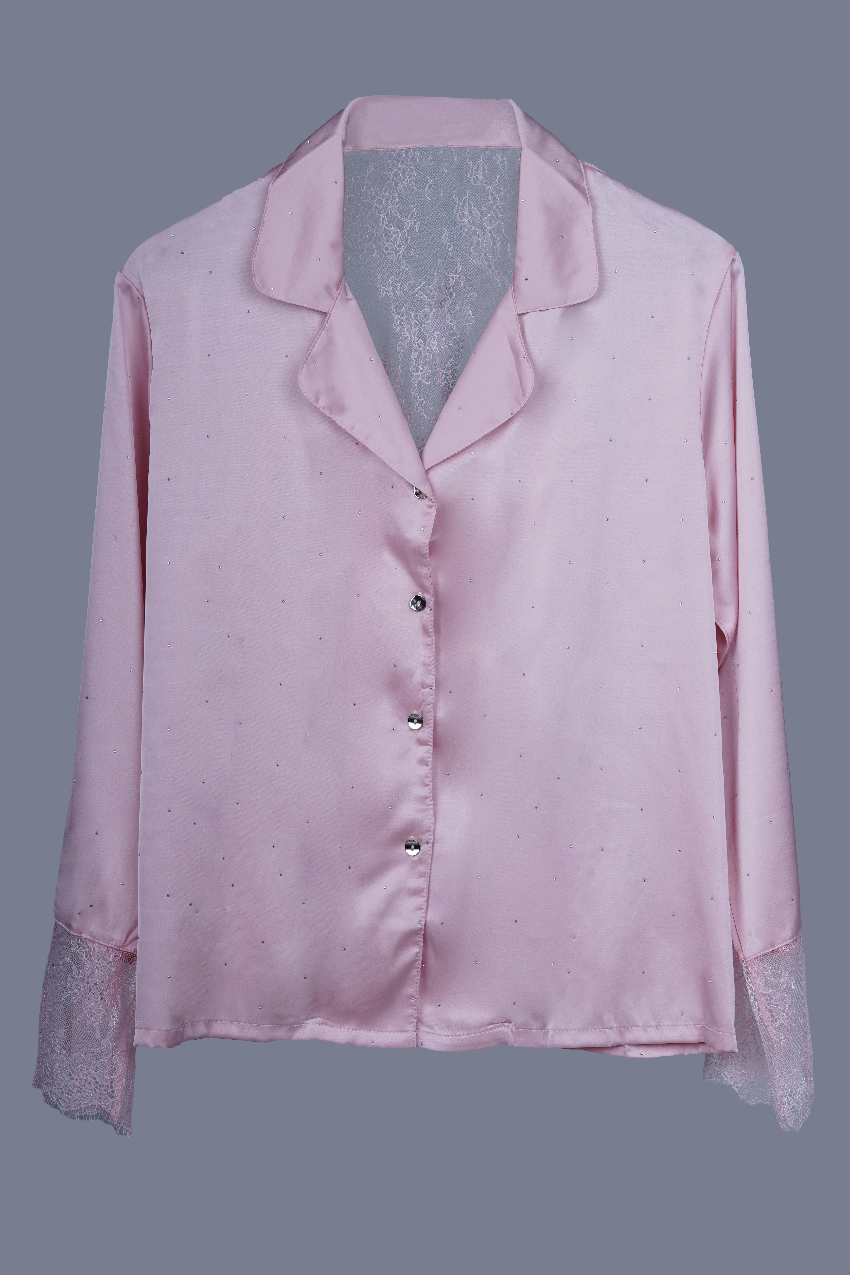 AXTZH Dreamscape Satin Set Nightwear X0139-BLUSH-C2S