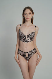 AXTZH Cut-Out Detail Bikini Panty PSET AP2056-LEOPR2