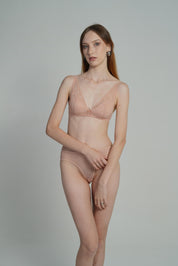 BELLAGIO Floral Lace Non-Padded BRA BB5519-LATTE-AN002