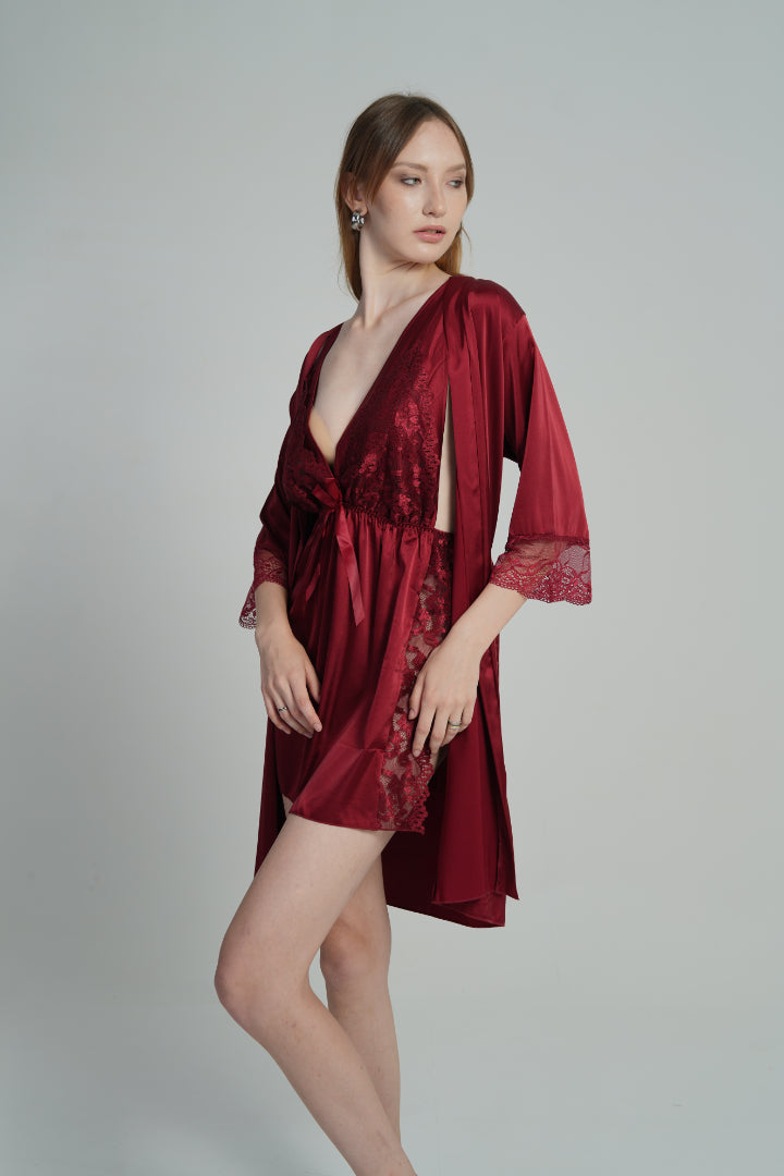 AXTZH Midnight Serenity Nightwear-X9565-SCARLET-F11S